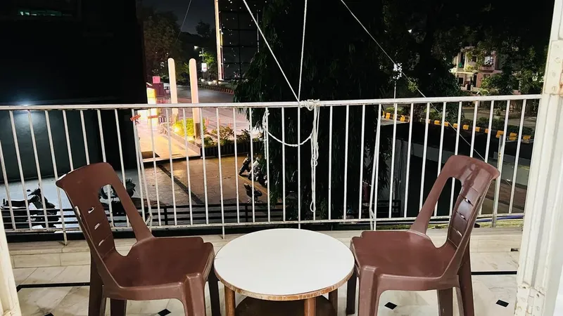 Balcony View at Night from City House Girls PG in Ahmedabad