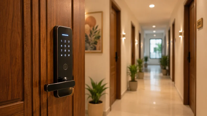 Smart door lock security for Girls PG